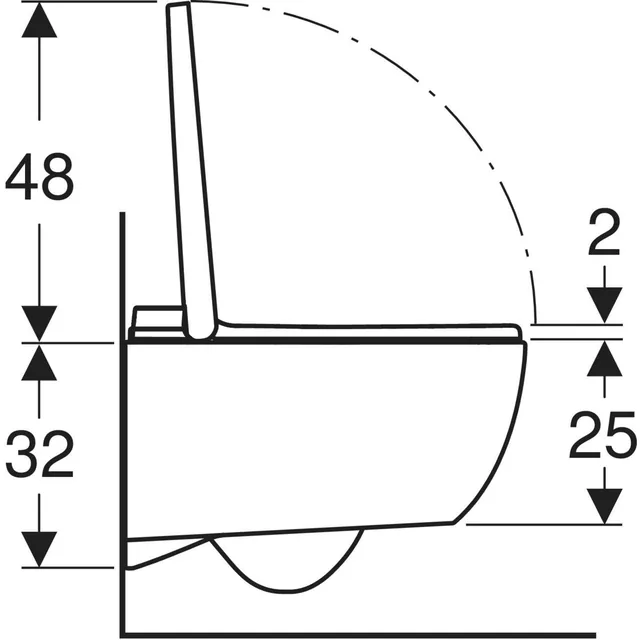 Geberit AquaClean Alba (compleet toiletsysteem) – Maattekening (3)
