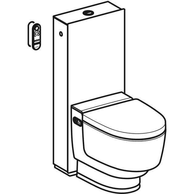 Geberit AquaClean Mera Classic vloerstaand (compleet, incl. reservoir) – Maattekening (1)