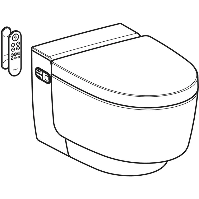 Geberit AquaClean Mera Comfort wandcloset (compleet) – Maattekening (1)