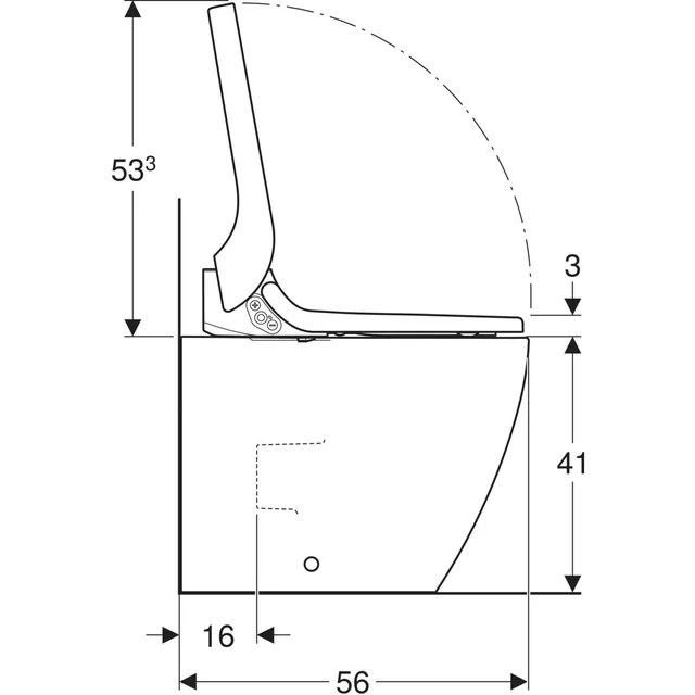 Geberit AquaClean Tuma Comfort vloerstaand (compleet) – Maattekening (3)