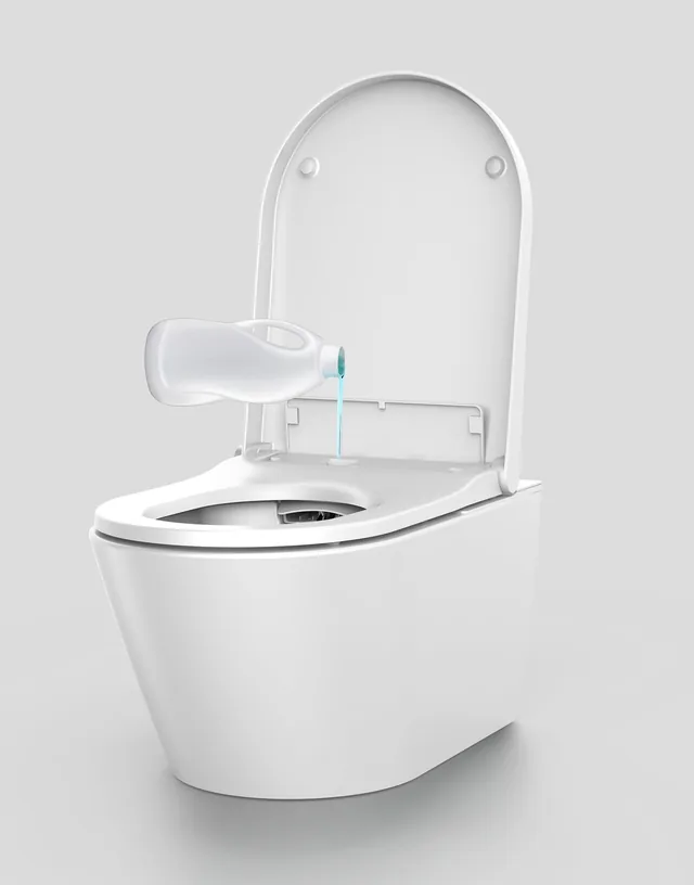 Homecare / HCI E410 Premium (compleet douchetoilet, wandhangend) – Deksel open (2)