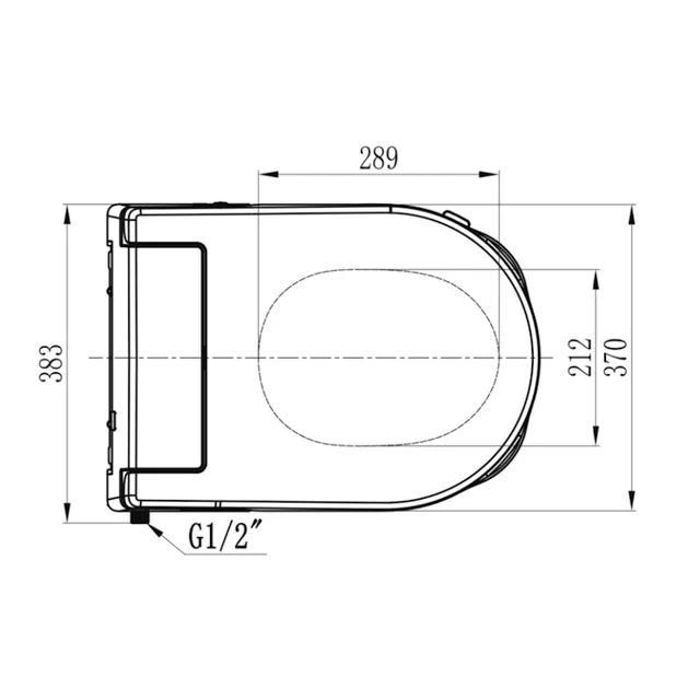 Homecare / HCI E553 Pro (extra stevig, douchewc-bril) – Maattekening (2)