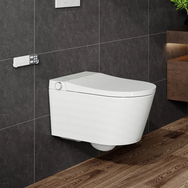 HOROW G06 Comfort Douche-WC (compleet douchetoilet, wandhangend) – In de badkamer (2)