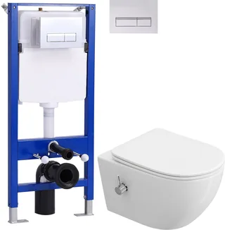HOROW UF12R taharet-wandtoilet met bidetfunctie (53 x 36 x 35 cm)