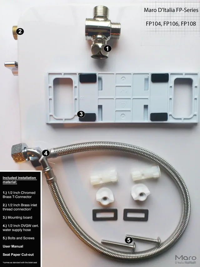 Maro D'Italia FP104 (FB104) (stroomloze douchewc-bril) – Detail (2)
