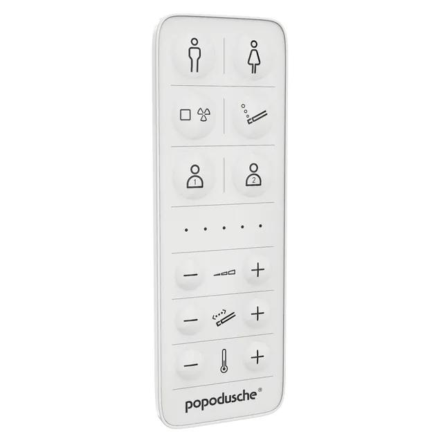 Popodusche PRO 3.0 ECO (compleet douchetoilet, wandhangend, wit) – Afstandsbediening