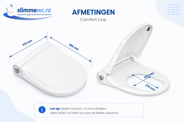 SlimmeWC Comfort Line Plus (douchewc-bril) – Maattekening (1)