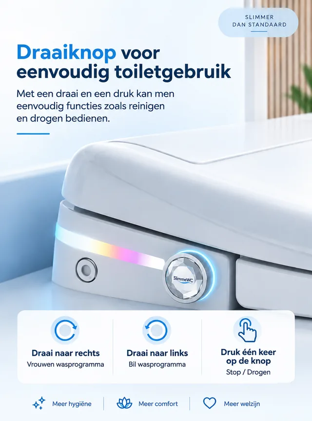 SlimmeWC Luxury Line Basis (douchewc-bril) – In de badkamer
