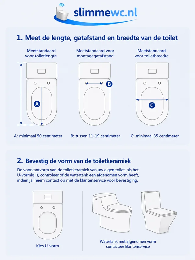 SlimmeWC Luxury Line Plus (douchewc-bril) – Maattekening