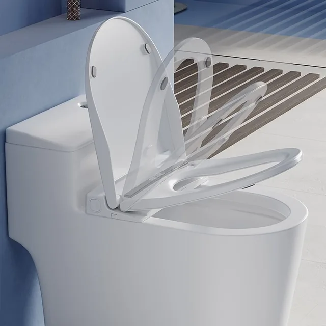 SlimmeWC Slimline Plus (douchewc-bril) – In de badkamer, deksel open