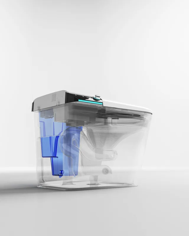 SlimmeWC Staand Toilet Topversie (compleet douchetoilet) – Deksel dicht (3)