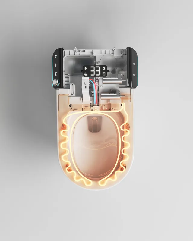 SlimmeWC Staand Toilet Topversie (compleet douchetoilet) – Deksel dicht (6)