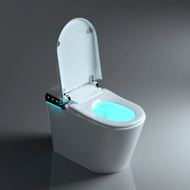SlimmeWC Staand Toilet Topversie (compleet douchetoilet) – Deksel open (2)