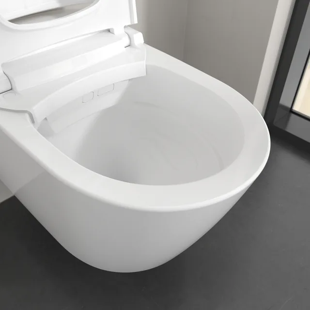 Villeroy & Boch ViClean Supreo (compleet douchetoilet) – In de badkamer, deksel open